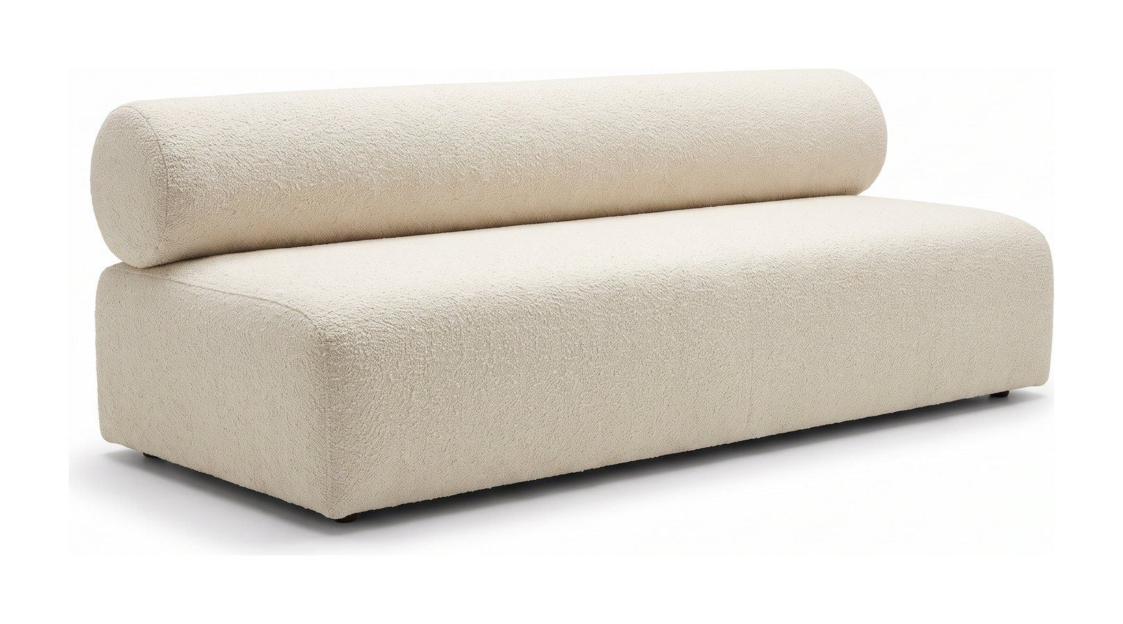 Bouclé bolster sofa