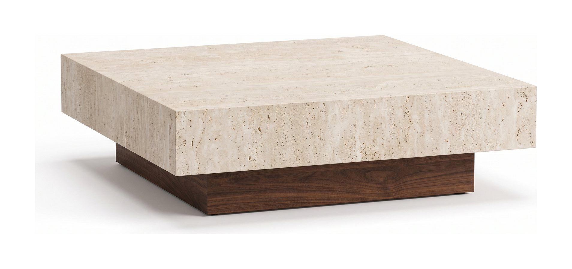 Travertine coffee table