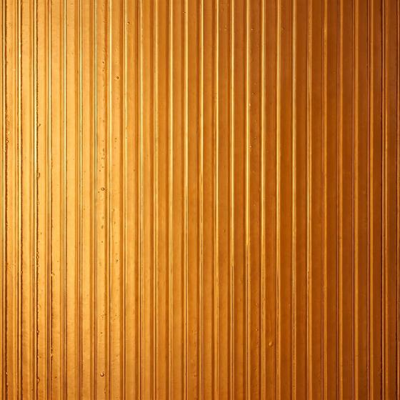 Reeded amber glass