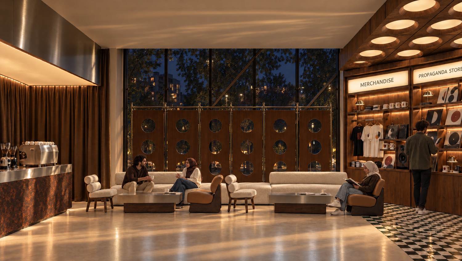 The Window Lounge · With guests, side B, night